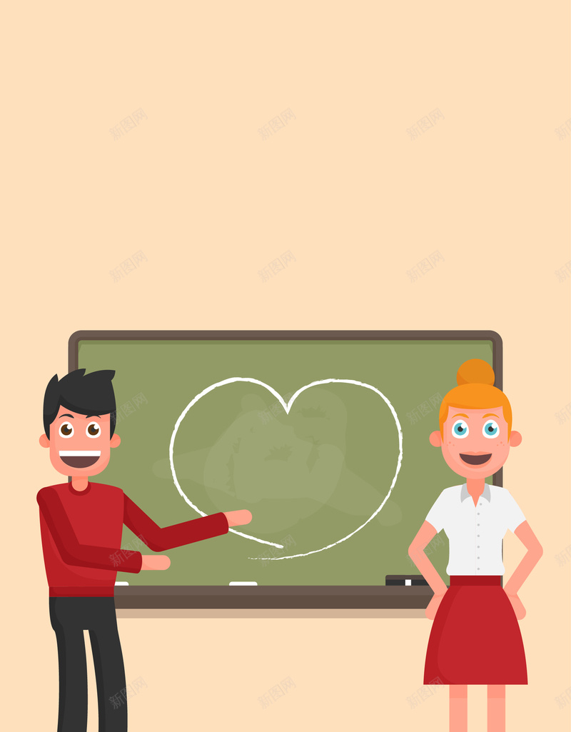 卡通手绘教师节男女老师海报矢量背景ai设计背景_88icon https://88icon.com 卡通 手绘 教师节 海报 男女老师 矢量 背景 黑板 矢量图