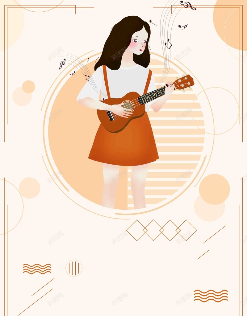 吉他社团招新手绘psd设计背景_88icon https://88icon.com 吉他 吉他培训 吉他梦 吉他社 吉他社招新 培训 小资 尤克里里 插画 教育 新图网 格调 艺术 音乐 黄色