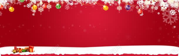 圣诞节海报红色喜庆背景
