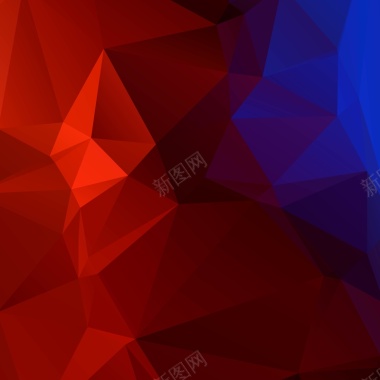 红色蓝色抽象几何背景矢量背景
