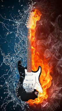 创意梦幻吉他H5背景背景