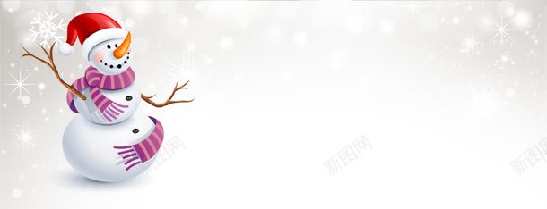 圣诞雪人banner背景jpg设计背景_88icon https://88icon.com 卡通背景 圣诞节背景 雪人