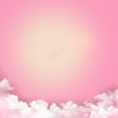 粉色渐变云层服装PSD分层主图背景背景