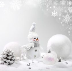 圣诞球底纹雪花与圣诞球高清图片