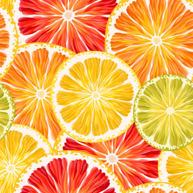 可爱水果橙子食品饮料背景矢量图背景