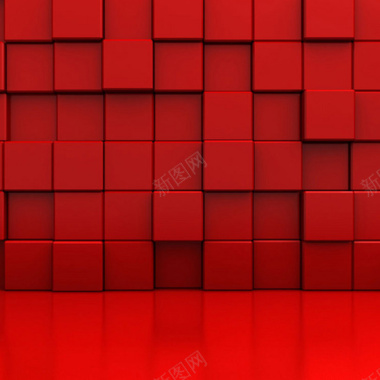 炫酷红色立体背景墙背景