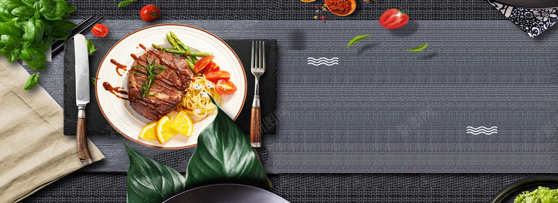 复古简约牛排西餐bannerpsd设计背景_88icon https://88icon.com 复古 大气 桌布 牛排 简约 美式 西式 西餐
