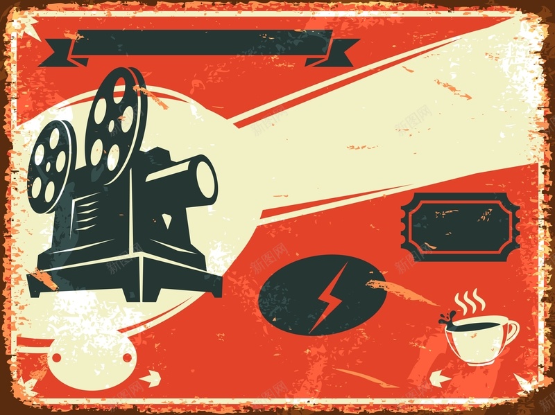 复古电影活动背景矢量图ai设计背景_88icon https://88icon.com 复古 小清新 文艺 活动 电影 简约 矢量图