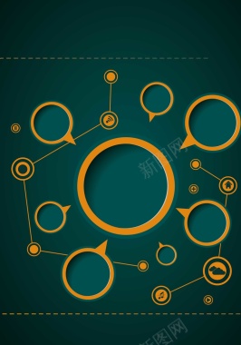 商务圆环背景模版矢量图背景