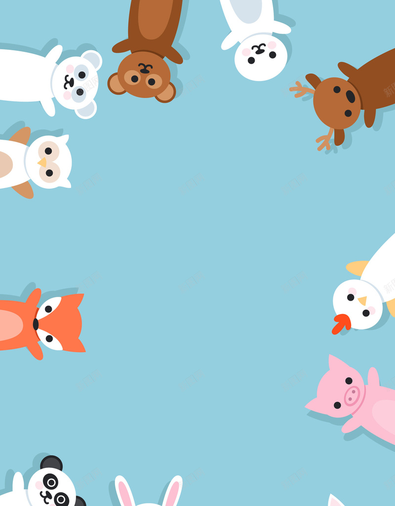 矢量卡通小动物扁平化背景ai设计背景_88icon https://88icon.com 儿童插画 儿童教育 儿童画 动物园 十二生肖 卡通 小动物 扁平化 手绘 折纸 海报 立体 背景 矢量图