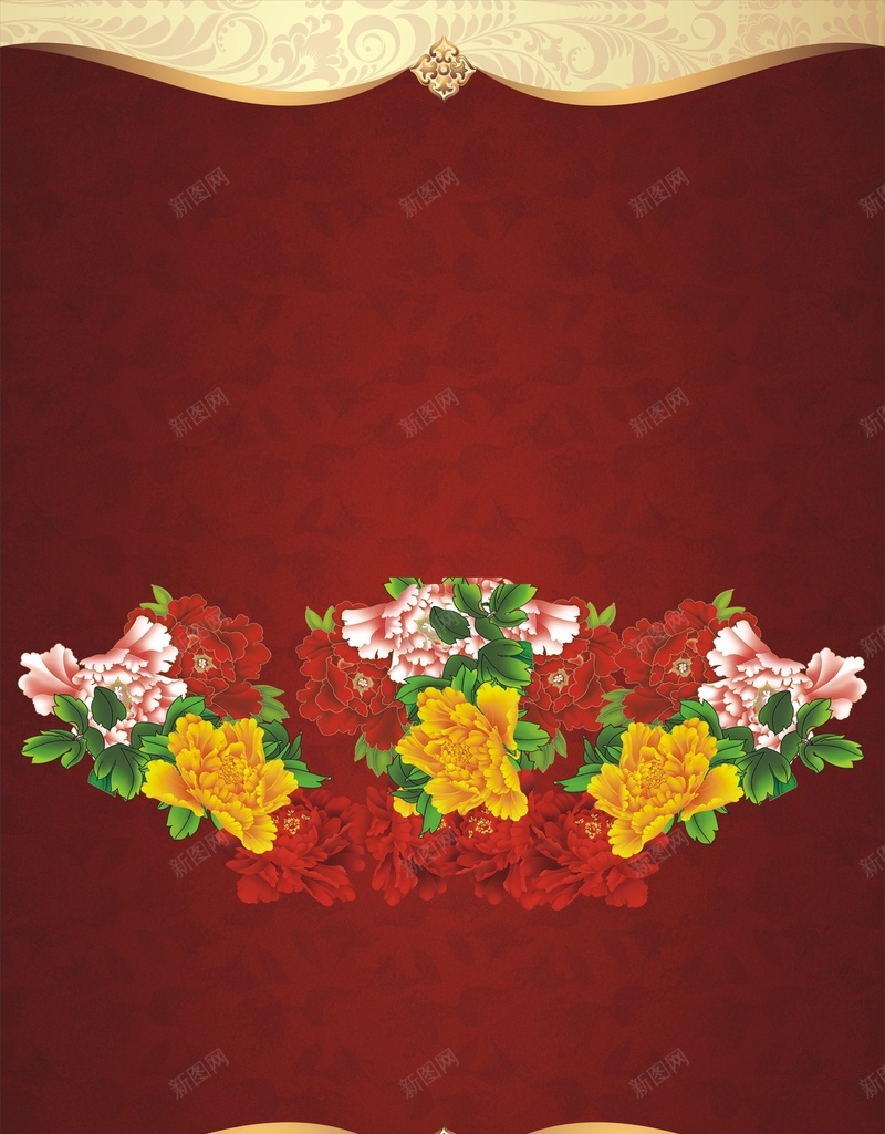 渐变红色花朵背景cdr设计背景_88icon https://88icon.com 几何 扁平 棕色 渐变 红色 花朵