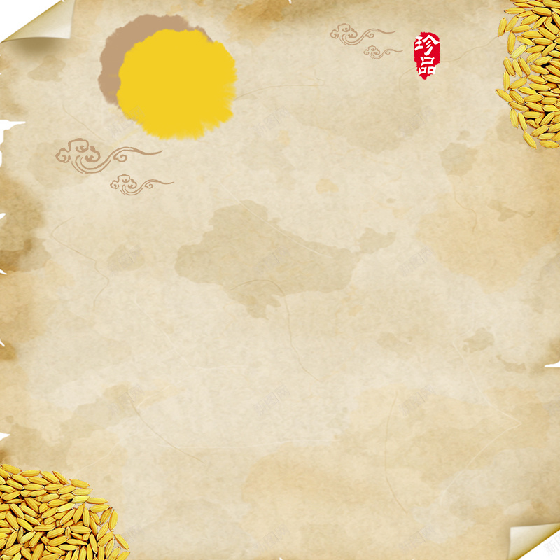 黄色复古粮食食品促销PSD分层主图背景psd设计背景_88icon https://88icon.com 主图 复古背景 大米 小米 淘宝 淡雅背景 直通车 粮油米面 粮食 食品促销 黄色背景