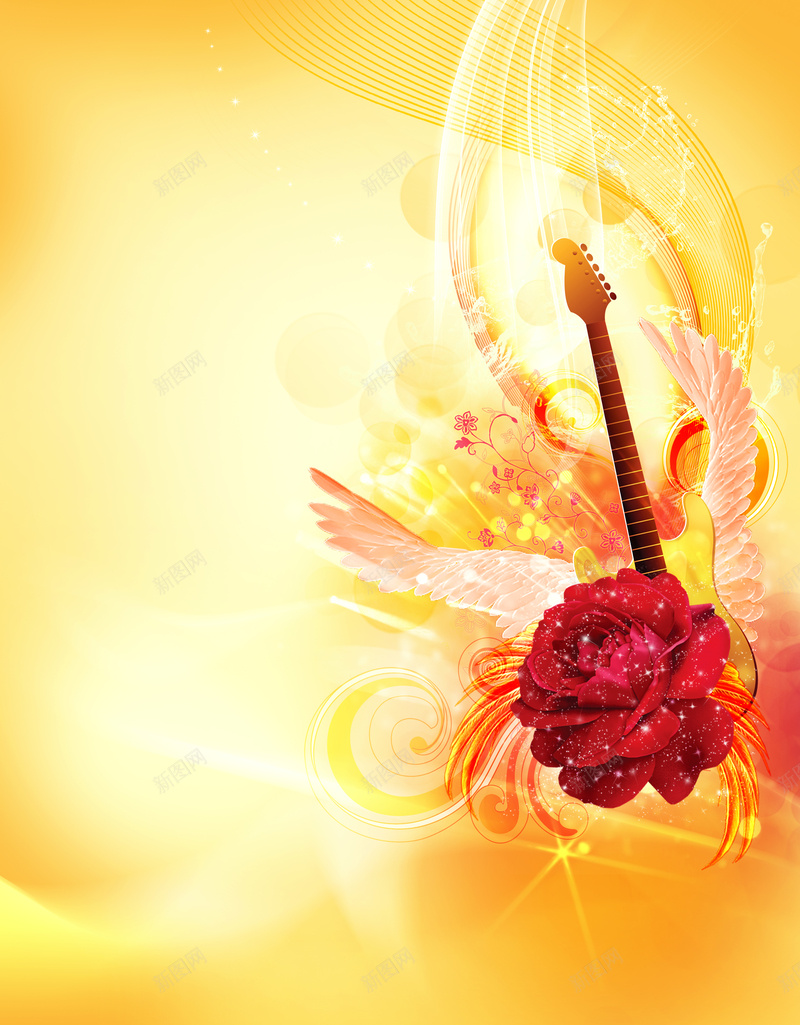 梦幻创意玫瑰吉他音乐背景psd设计背景_88icon https://88icon.com 乐师 乐队 创作 吉他 文艺 梦幻 橙色 歌手 海报 演奏 烂漫 玫瑰花 背景 音乐 音乐会