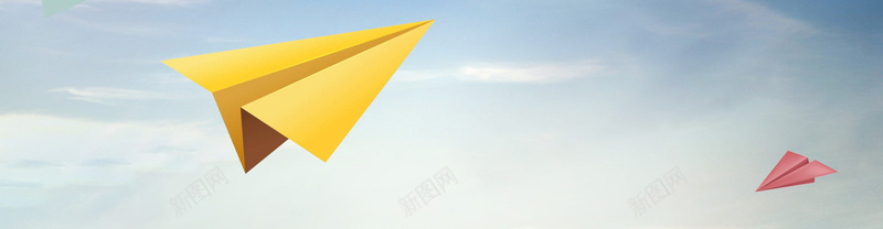 简约背景bannerpsd_88icon https://88icon.com 天空 摄影 海报banner 简约 纸飞机 风景