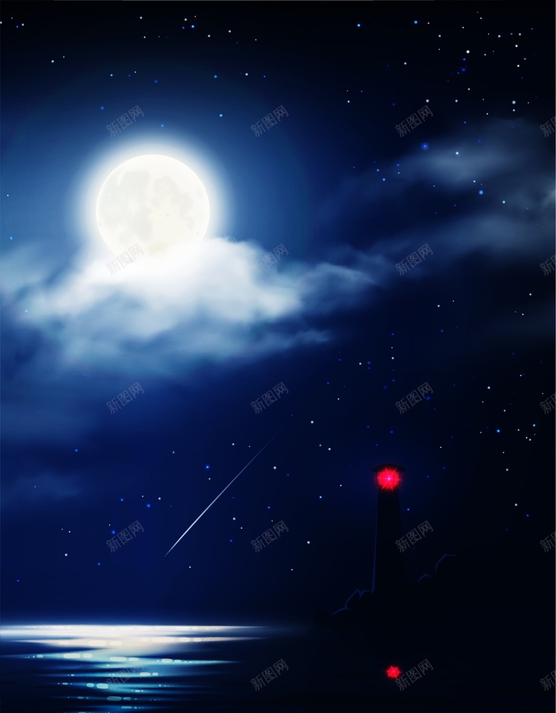 黑夜中的灯塔背景模板矢量图ai设计背景_88icon https://88icon.com AI 云层 云朵 光点 夜空 夜色 天空 平面 广告 建筑 月亮 模板 海报 灯塔 矢量 素材 背景 航海 航行 黑夜 黑夜中的灯塔景色 矢量图