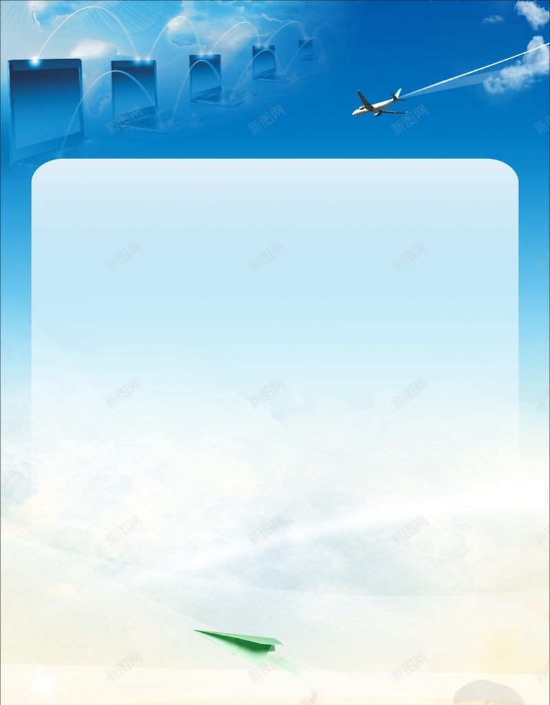 商务专业人士蓝色背景cdr设计背景_88icon https://88icon.com 专业 人士 商务 天空 科幻 科技 蓝色 飞机