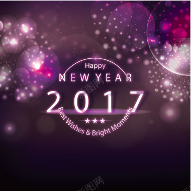 2017新年海报背景矢量图背景