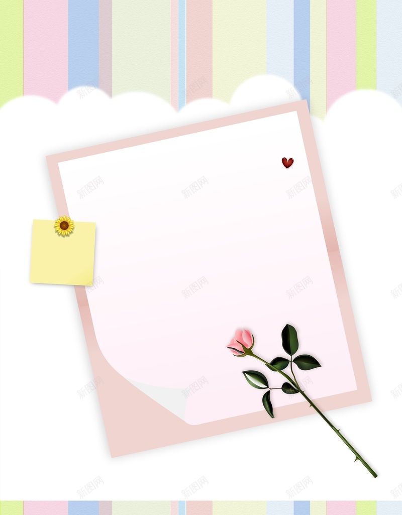 粉色条纹玫瑰背景cdr设计背景_88icon https://88icon.com 便签 条纹 梦幻 浪漫 玫瑰 白色 粉色
