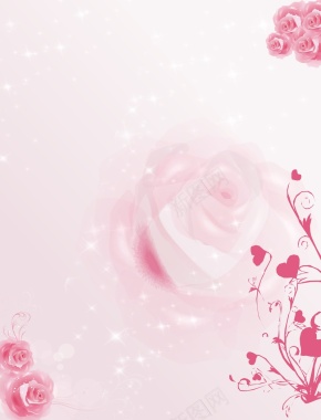 简单粉色花朵女性背景背景