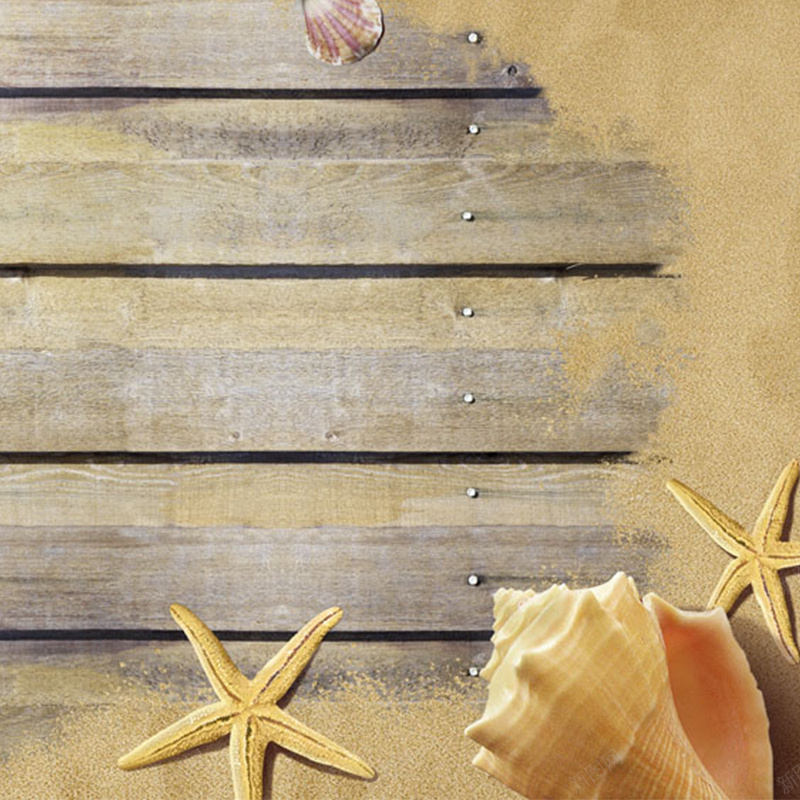 激情夏日背景图jpg设计背景_88icon https://88icon.com 主图 夏日 文艺 木板 沙滩 海星 海浪 激情 狂欢