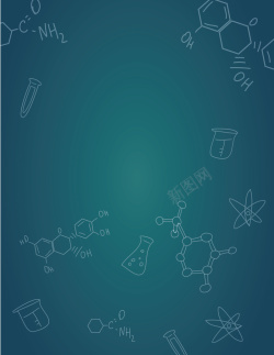 化学教师矢量生物化学手绘卡通背景高清图片