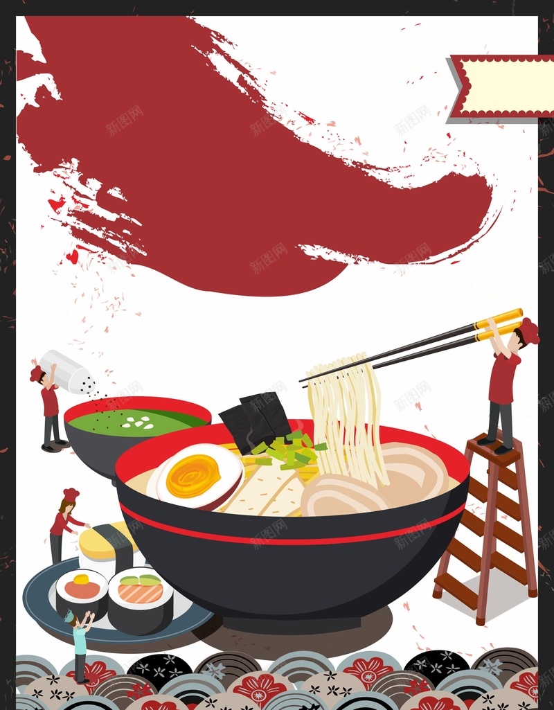 美味日本拉面背景cdr设计背景_88icon https://88icon.com 卡通 打折 拉面 活动 海报 美味 背景 餐厅