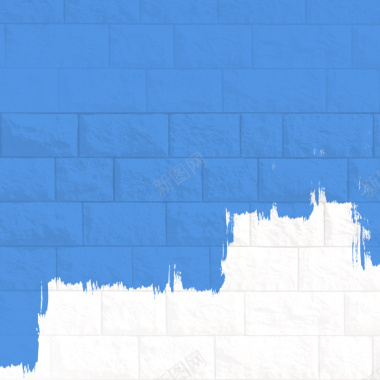 家装蓝色墙壁白色粉刷主图背景背景