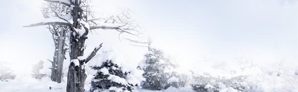 女装雪景背景背景