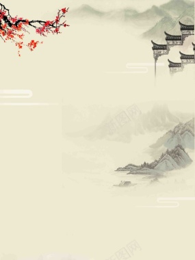 水墨中国风茶文化海报背景模板背景