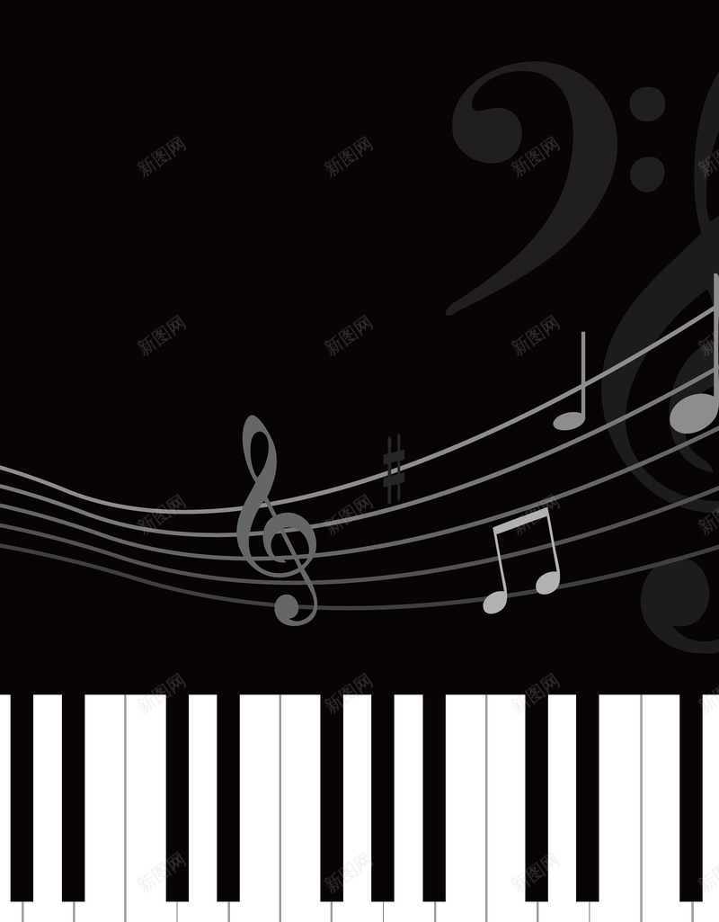 钢琴音符背景模板矢量图ai设计背景_88icon https://88icon.com 矢量模板 矢量素材 矢量背景模板 简约 钢琴 钢琴音符 音乐 音符 矢量图