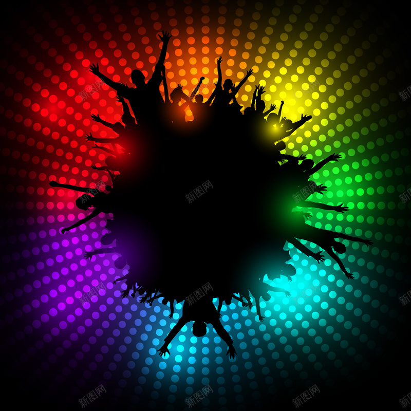 人物举手剪影矢量图ai设计背景_88icon https://88icon.com 举手 人物 剪影 多彩 梦幻 浪漫 狂欢 矢量图