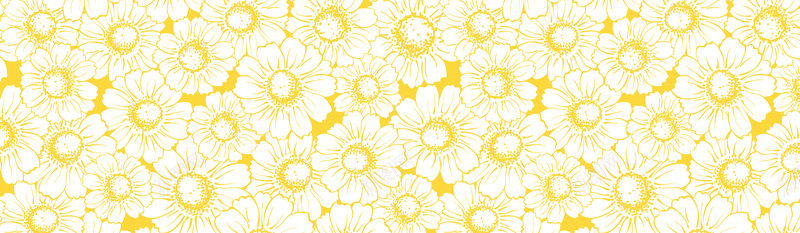 黄色雏菊图案背景矢量图背景