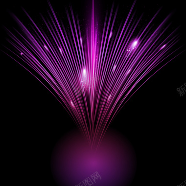 炫彩紫色烟花背景矢量图背景