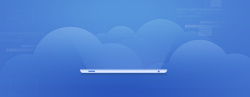 简洁平板云服务电子商品科技数据蓝banner背景高清图片