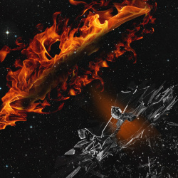 羽毛球火焰黑色火焰运动服饰PSD分层主图背景高清图片