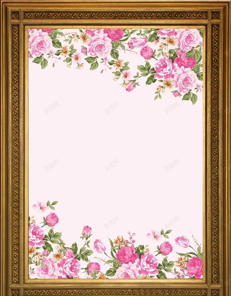 粉色手绘花朵相框背景cdr设计背景_88icon https://88icon.com 卡通 手绘 相框 童趣 粉色 花朵 边框