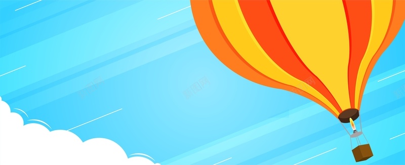 卡通热气球海报背景cdr设计背景_88icon https://88icon.com 云朵 卡通 手绘 热气球 童趣 蓝天 蓝色
