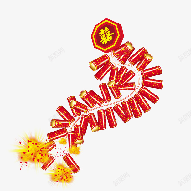 卡通手绘红色鞭炮png免抠素材_88icon https://88icon.com 卡通 喜庆 手绘 新春佳节 春节 红色 鞭炮