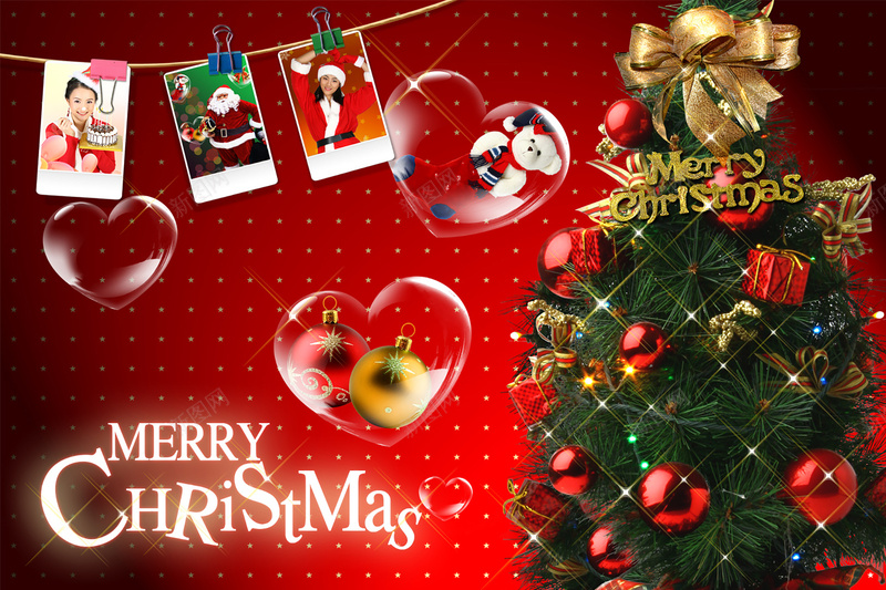 圣诞节背景圣诞树铃铛jpg设计背景_88icon https://88icon.com 圣诞树 圣诞礼物 照片框 铃铛