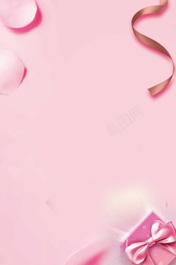 38妇女节粉色礼物礼盒背景背景