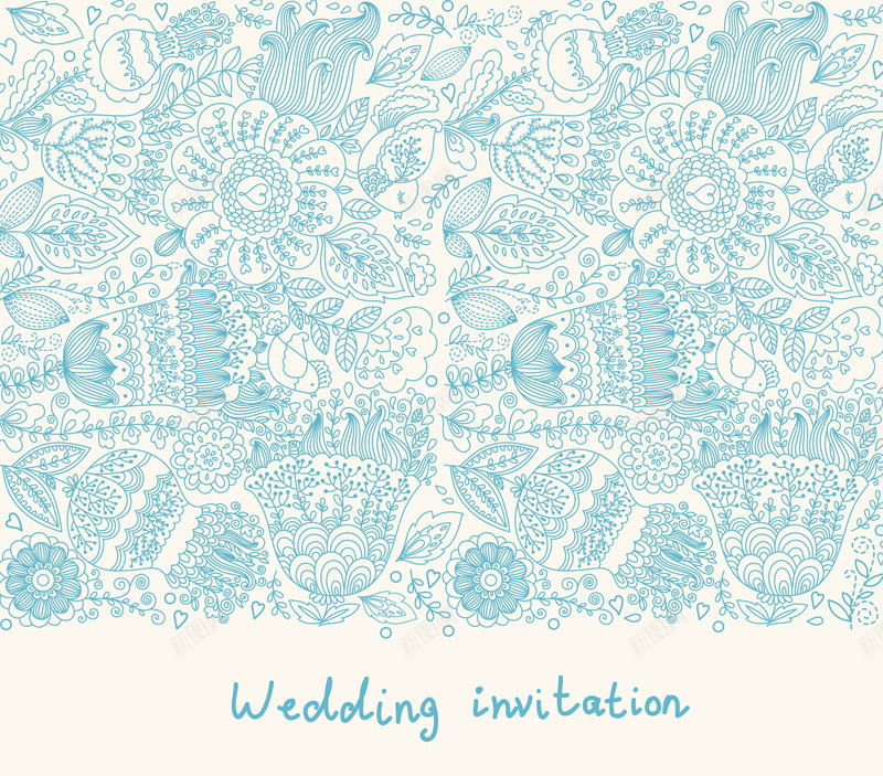 手绘婚礼邀请卡邀请函植物花纹卡片背景矢量图ai设计背景_88icon https://88icon.com 卡片 卡通 婚礼邀请卡 手绘 植物花纹 童趣 背景 邀请函 矢量图