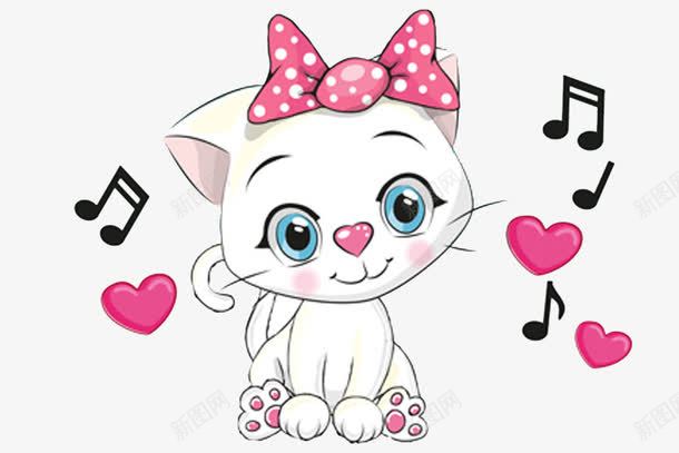宠物猫咪png免抠素材_88icon https://88icon.com 动物 卡通 宠物 带我回家 手绘 爱心 猫咪 音符