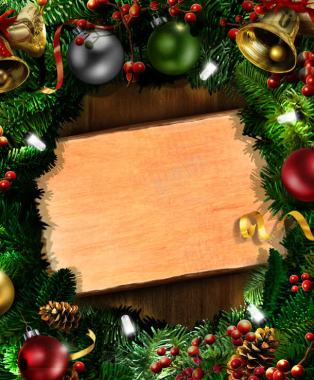 圣诞留言木板背景
