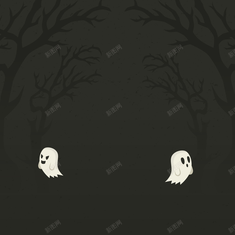 万圣节枯树幽灵背景jpg设计背景_88icon https://88icon.com 万圣节 夜晚 幽灵 枯树