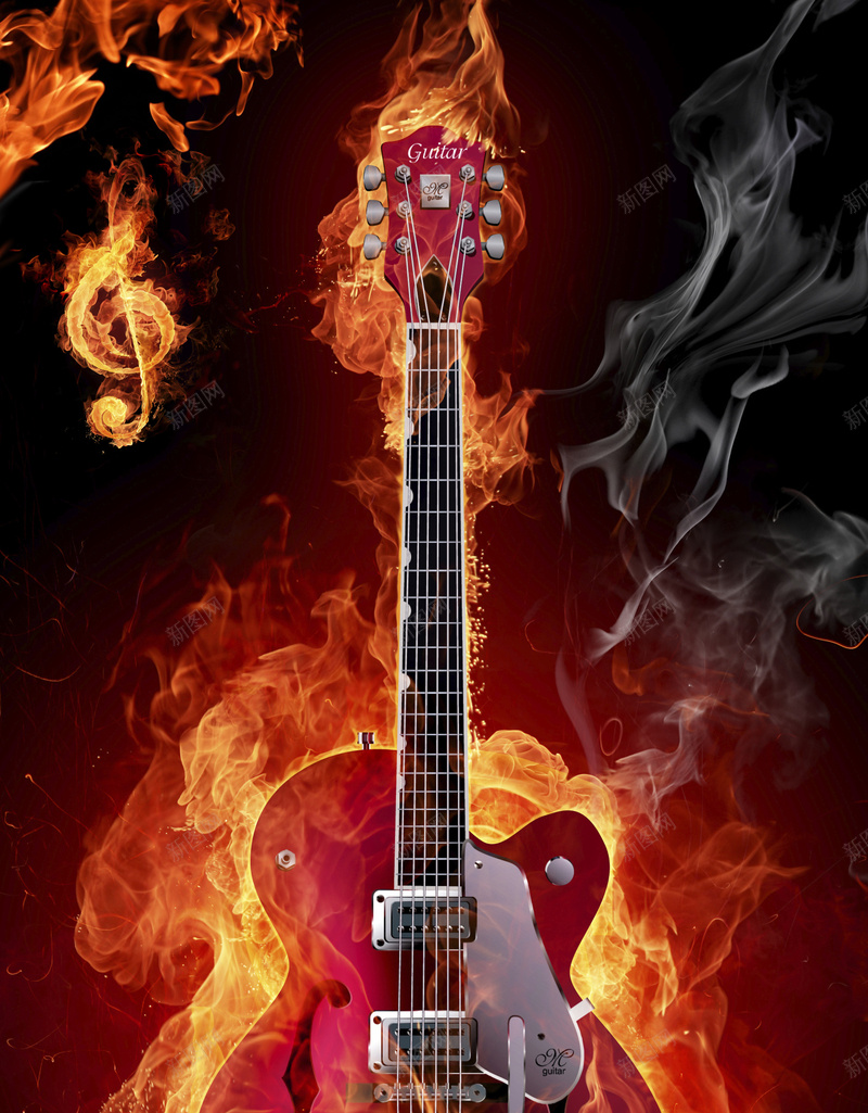 音乐培训背景jpg设计背景_88icon https://88icon.com 吉他 吉他海报 弹吉他的人 招生 火焰 背景 音乐 音乐培训 音乐招生