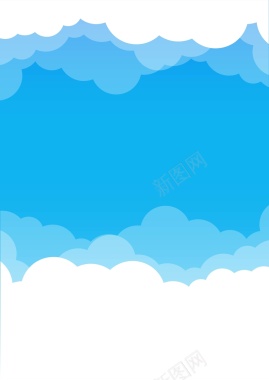 矢量白云层次质感边框背景背景