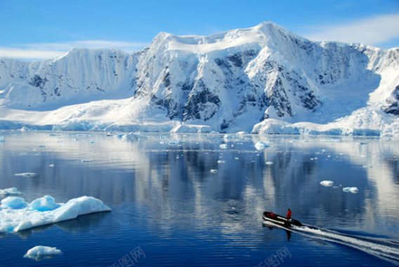 北极冰山雪山自然景观背景
