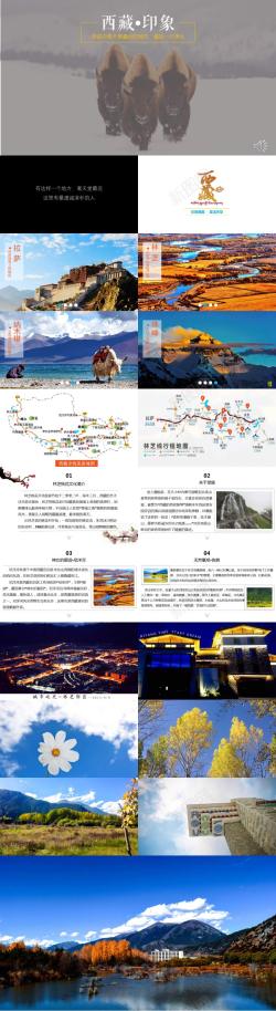 旅游国家西藏印象旅游PPT模板