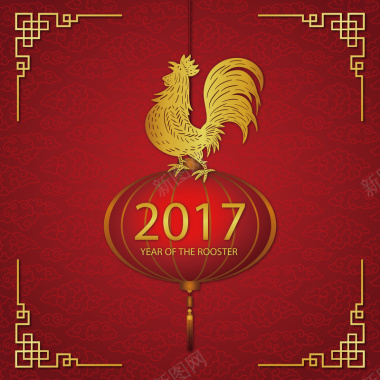2017新年海报背景矢量图背景