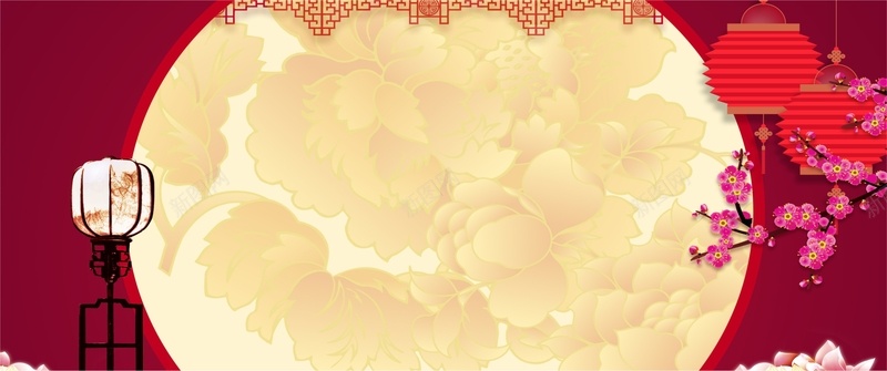 中秋banner灯笼梅花cdr设计背景_88icon https://88icon.com banner 中国风 中秋 促销 扁平 梅花 灯笼 狂欢 电商 简约 红色